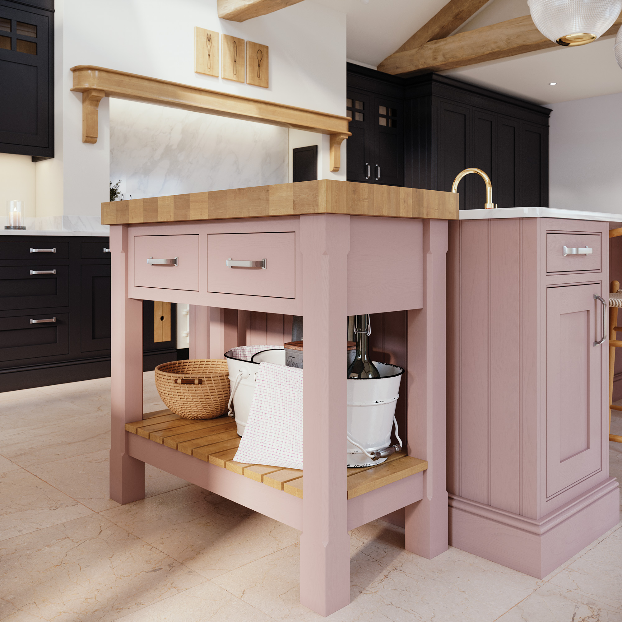 Pastry Bench with Drawers